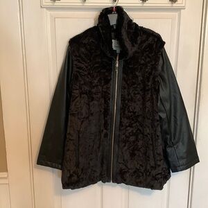 NEW DENNIS BASSO STERLING COLLECTION WOMEN FAUX FUR JACKET SZ XL
